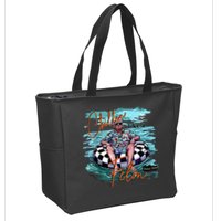 Chillin Like A Felon Trump For President 2024 Retro Summer Zip Tote Bag