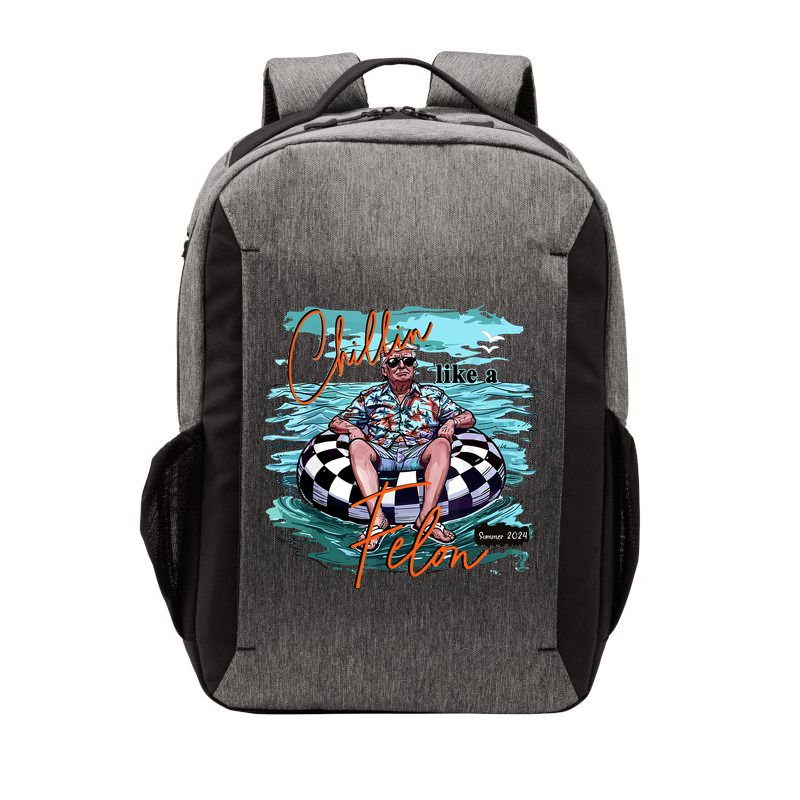 Chillin Like A Felon Trump For President 2024 Retro Summer Vector Backpack