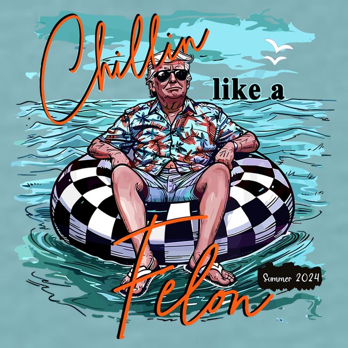 Chillin Like A Felon Trump For President 2024 Retro Summer Sueded Cloud Jersey T-Shirt