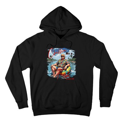 Chillin Like A Felon Trump For President 2024 Retro Summer Hoodie