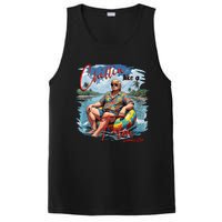 Chillin Like A Felon Trump For President 2024 Retro Summer PosiCharge Competitor Tank