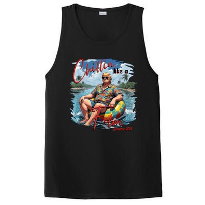 Chillin Like A Felon Trump For President 2024 Retro Summer PosiCharge Competitor Tank