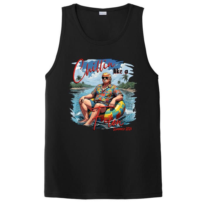 Chillin Like A Felon Trump For President 2024 Retro Summer PosiCharge Competitor Tank