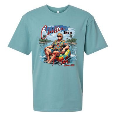 Chillin Like A Felon Trump For President 2024 Retro Summer Sueded Cloud Jersey T-Shirt