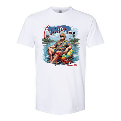 Chillin Like A Felon Trump For President 2024 Retro Summer Softstyle CVC T-Shirt