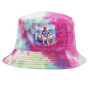 Chillin Like A Felon Summer 2024 Funny Trump 2024 Tie-Dyed Bucket Hat