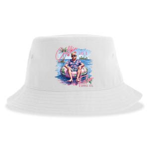 Chillin Like A Felon Summer 2024 Funny Trump 2024 Sustainable Bucket Hat