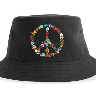 Cute Love and Peace Flower Hippie Lover Beautiful Sustainable Bucket Hat