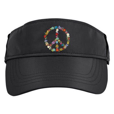 Cute Love and Peace Flower Hippie Lover Beautiful Adult Drive Performance Visor