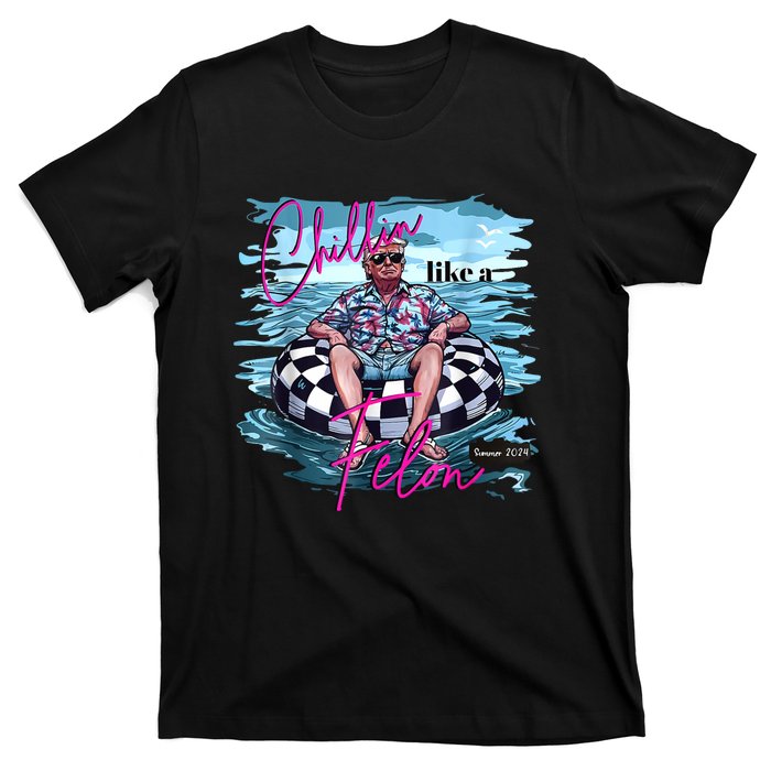 Chillin Like A Felon Summer Funny 2024 T-Shirt