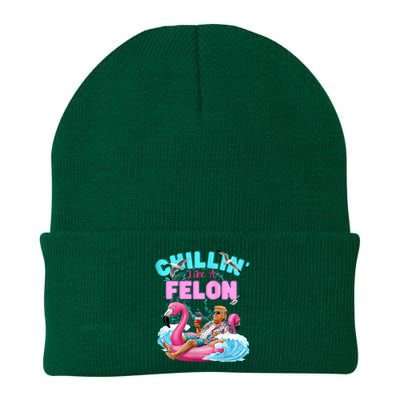 Chillin Like A Felon Summer Retro Pool Knit Cap Winter Beanie