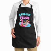 Chillin Like A Felon Summer Retro Pool Full-Length Apron With Pockets