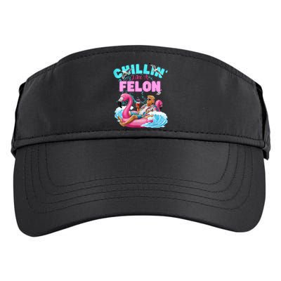 Chillin Like A Felon Summer Retro Pool Adult Drive Performance Visor