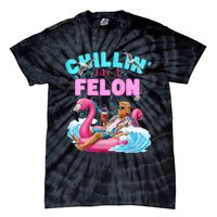 Chillin Like A Felon Summer Retro Pool Tie-Dye T-Shirt