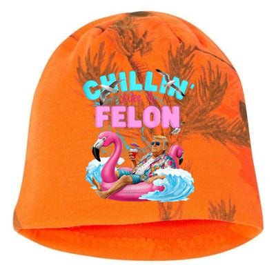 Chillin Like A Felon Summer Retro Pool Kati - Camo Knit Beanie