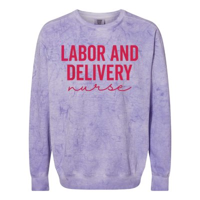 Cute Labor And Delivery Nurse Appreciation Nursing LD Nurse Colorblast Crewneck Sweatshirt