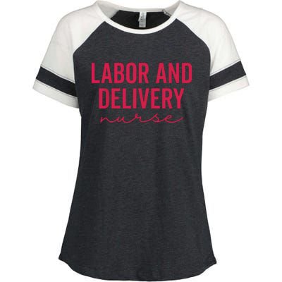 Cute Labor And Delivery Nurse Appreciation Nursing LD Nurse Enza Ladies Jersey Colorblock Tee