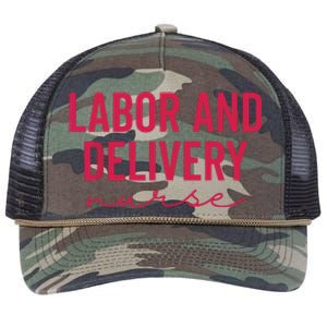 Cute Labor And Delivery Nurse Appreciation Nursing LD Nurse Retro Rope Trucker Hat Cap