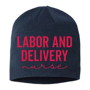 Cute Labor And Delivery Nurse Appreciation Nursing LD Nurse Sustainable Beanie