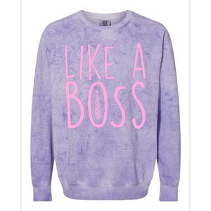 Cute Like A Boss Colorblast Crewneck Sweatshirt