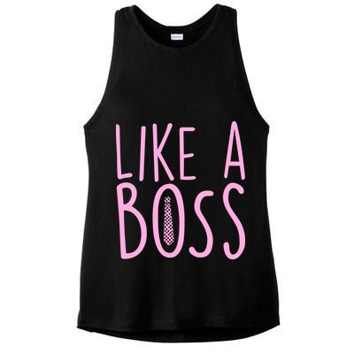 Cute Like A Boss Ladies PosiCharge Tri-Blend Wicking Tank