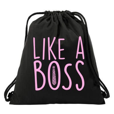Cute Like A Boss Drawstring Bag
