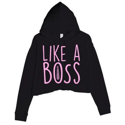 Cute Like A Boss Crop Fleece Hoodie