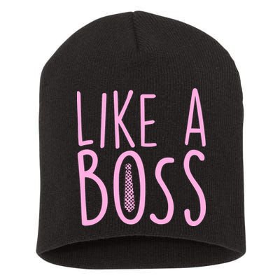 Cute Like A Boss Short Acrylic Beanie