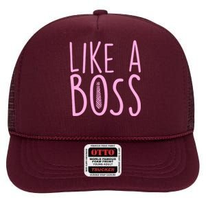 Cute Like A Boss High Crown Mesh Back Trucker Hat