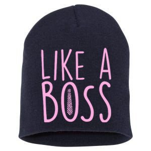 Cute Like A Boss Short Acrylic Beanie