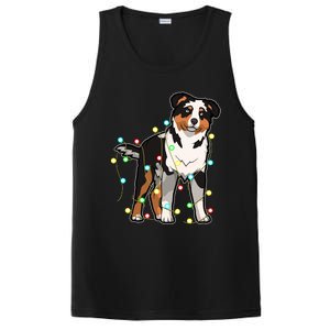 Christmas Lights Australian Shepherd Dog Lover Xmas Gift Cute Gift PosiCharge Competitor Tank