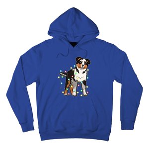 Christmas Lights Australian Shepherd Dog Lover Xmas Gift Cute Gift Hoodie