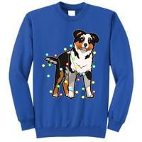 Christmas Lights Australian Shepherd Dog Lover Xmas Gift Cute Gift Sweatshirt