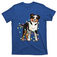 Christmas Lights Australian Shepherd Dog Lover Xmas Gift Cute Gift T-Shirt