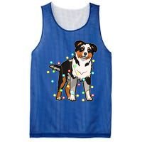 Christmas Lights Australian Shepherd Dog Lover Xmas Gift Cute Gift Mesh Reversible Basketball Jersey Tank