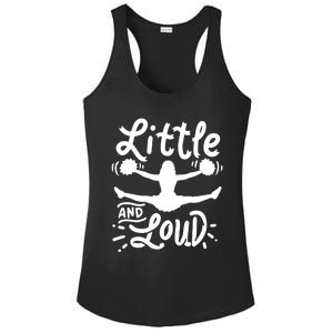 Cheerleading Little And Loud Cheerleader Gift Team Squad Ladies PosiCharge Competitor Racerback Tank