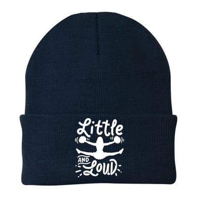 Cheerleading Little And Loud Cheerleader Gift Team Squad Knit Cap Winter Beanie