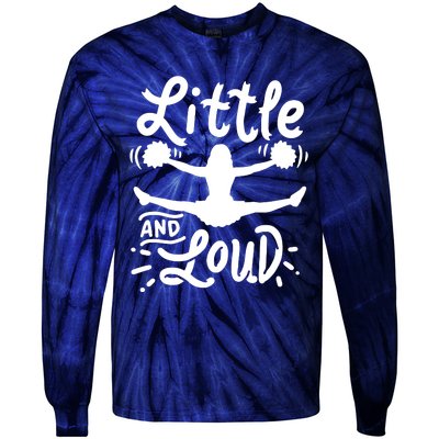 Cheerleading Little And Loud Cheerleader Gift Team Squad Tie-Dye Long Sleeve Shirt