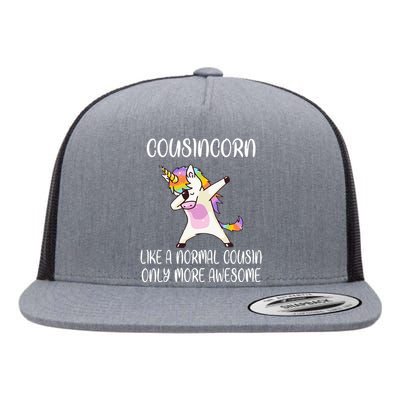 Cousincorn Like A Cousin Only Awesome Dabbing Unicorn Flat Bill Trucker Hat