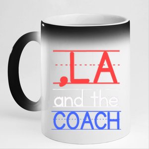 Comma La And The Coach Harris Walz 2024 Educators 11oz Black Color Changing Mug