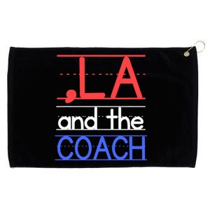 Comma La And The Coach Harris Walz 2024 Educators Grommeted Golf Towel