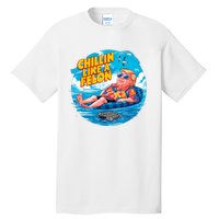 Chillin Like A Felon Donald Trump Summer Vacation Hawaii Beach Funny Tall T-Shirt