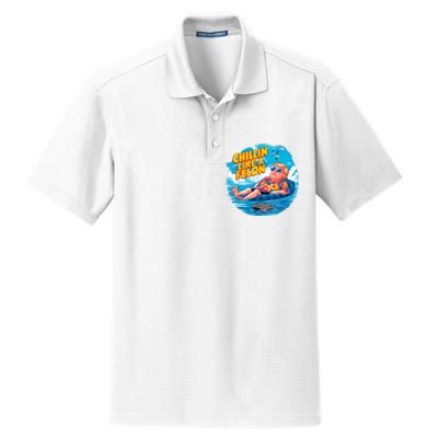 Chillin Like A Felon Donald Trump Summer Vacation Hawaii Beach Funny Dry Zone Grid Polo