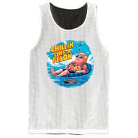 Chillin Like A Felon Donald Trump Summer Vacation Hawaii Beach Funny Mesh Reversible Basketball Jersey Tank