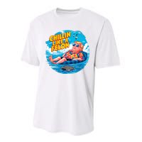 Chillin Like A Felon Donald Trump Summer Vacation Hawaii Beach Funny Performance Sprint T-Shirt