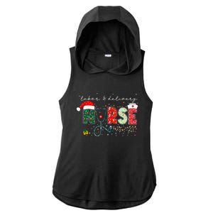 Christmas Labor And Delivery Nurse Funny Gift For Nursing Student Great Gift Ladies PosiCharge Tri-Blend Wicking Draft Hoodie Tank