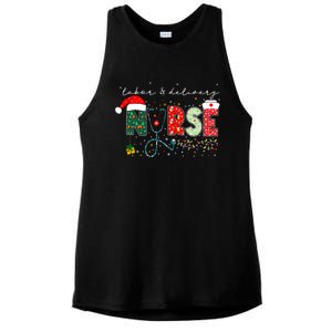 Christmas Labor And Delivery Nurse Funny Gift For Nursing Student Great Gift Ladies PosiCharge Tri-Blend Wicking Tank