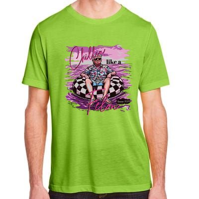 Chillin Like A Felon Retro Pink Summer Funny Trump 2024 Adult ChromaSoft Performance T-Shirt