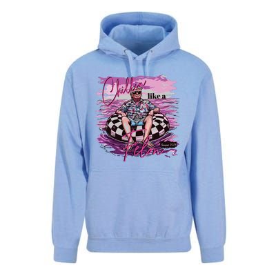 Chillin Like A Felon Retro Pink Summer Funny Trump 2024 Unisex Surf Hoodie