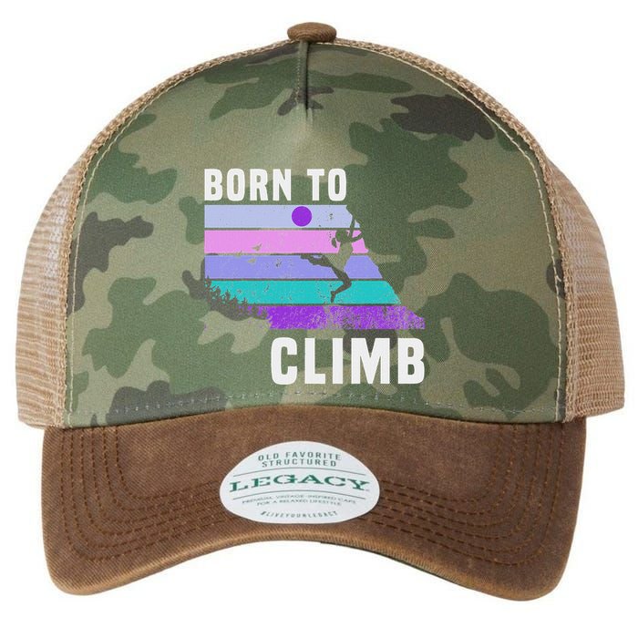 Climb Like A Girl Retro Sunset Rocks Born To Climb Legacy Tie Dye Trucker Hat